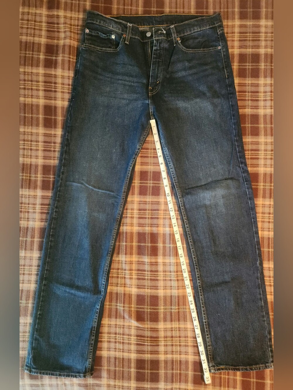 Levi's 505 Dark Indigo Jeans, Mens Size 36x34